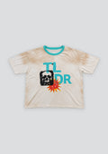 Potassium Sprayed Distressed T-Shirt — Sand