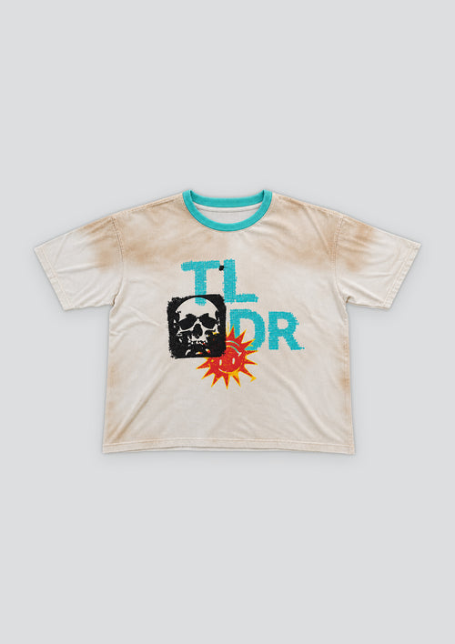 Potassium Sprayed Distressed T-Shirt — Sand