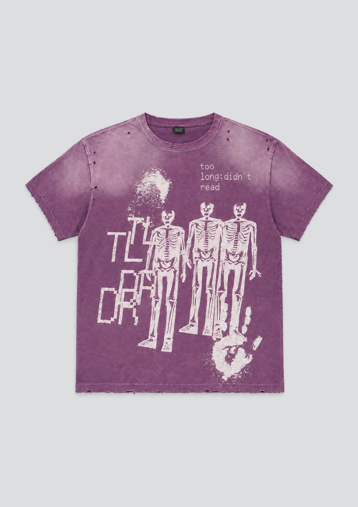 Potassium Sun Washed Distressed Premium T-Shirt — Violet