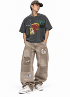 Potassium Sun Washed Distressed T-Shirt — Olive