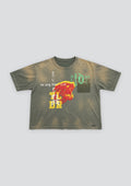 Potassium Sun Washed Distressed T-Shirt — Olive
